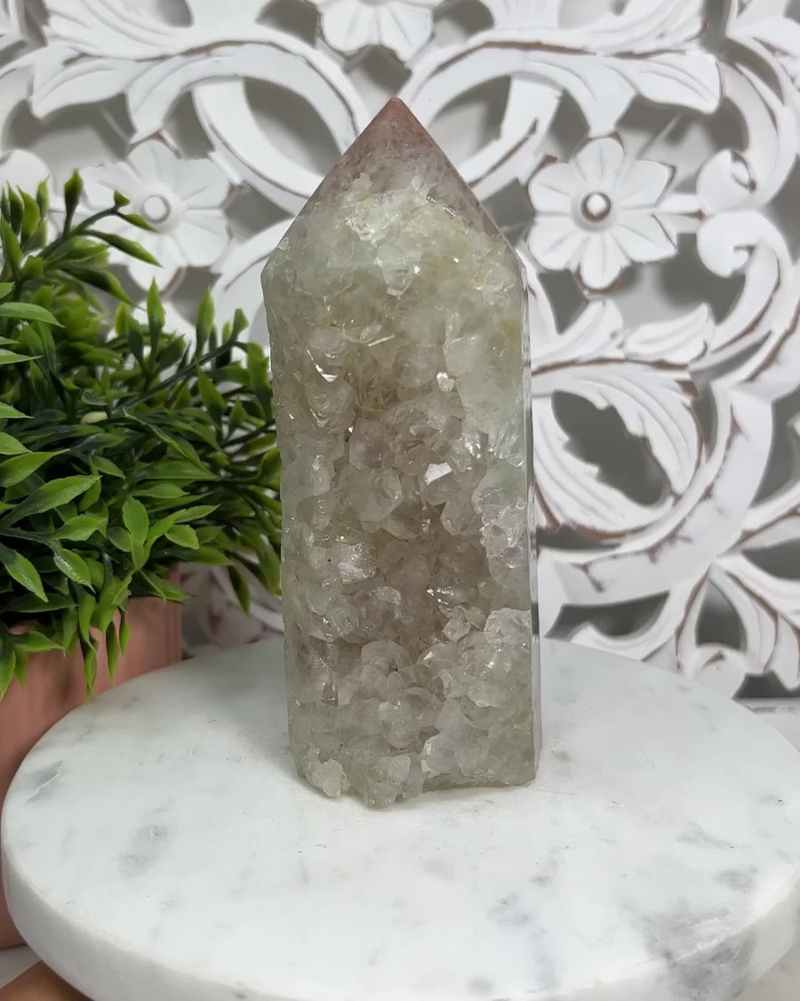 Natural Quartz & Agate Stone Obelisk  - STP0104