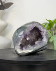 Natural amethyst Geode with Calcite Crystal Inclusions - STGE0091