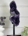 Stunning Natural Deep Purple Amethyst Cluster on Stand - MWS3156