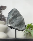 Natural Green Tone Quartz Geode with Stalactite Formations - MWS3362