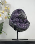 Natural Sparkling Amethyst Geode with Calcite & Hematite Inclusions - MWS2218