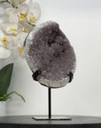 Smoky Quartz Geode on Metal Stand - MWS2858