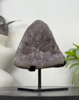 Natural Sugar Quartz Specimen on Metal Stand - MWS3371