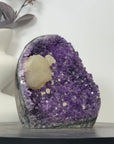 Amethyst Crystal with Unique White Calcite Formation - CBP1159