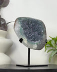 Unique Natural Green Quartz Specimen on Metal Stand - MWS3377