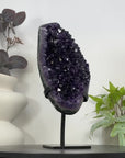 Unique Natural Amethyst Crystal Cluster on Stand - MWS3063