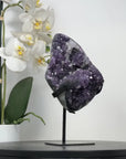 Stunning Natural Amethyst Crystal Cluster with Calcite Inclusions - MWS2258