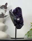Natural Agate & Amethyst Geode on Metal Stand - MWS3180