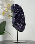 A grade Uruguayan Amethyst Geode with Metallic Stand - MWS2428