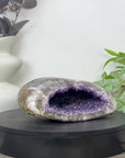 Natural Amethyst Geode with Polished Quartz Shell - STGE0049
