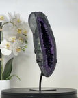 Huge Natural Top Grade Amethyst Geode, Metal Stand Included - MWS2476
