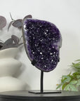 Large Deep Purple Amethyst Geode on Metal Stand - MWS3117