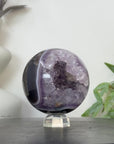 Amethyst & Agate Sphere Geode with Druzy Cavity - SPH0229