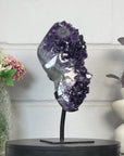Natural A Grade Amethyst Cluster with Stand - MWS3400