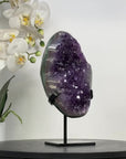 Natural Uruguayan Amethyst Cluster with Green Jasper Shell - MWS2814