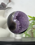 Large Natural Amethyst & Agate Sphere Geode - SPH0159