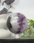 Amethyst & Agate Sphere Geode with Large Crystals - SPH0191