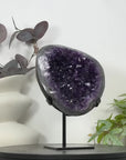 Uruguayan Amethyst Geode on Metal Stand - MWS3105
