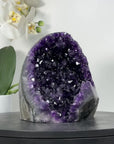 Raw Amethyst Geode with Deep Purple Crystal Cluster - CBP1227