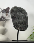 Natural Green Tone Sugar Quartz Specimen - Stand Included - MWS3198