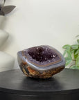 Amethyst & Banded agate Stone Geode - STGE0062
