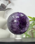 Natural Uruguayan Amethyst Sphere Geode with Large Crystal Formation - SPH0158