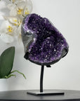 Amethyst Geode with Metallic Stand - Top grade Uruguayan Crystal - MWS2421