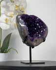 Deep Purple Amethyst Geode With Metal Stand - MWS2768