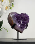 Beautiful Amethyst & Agate Stone Heart - HST0304