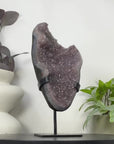 Pink Tone Amethyst with handmade Metal Stand - MWS3358