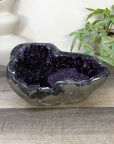 Natural Amethyst Geode with Calcite Crystal Formation - STGE0053