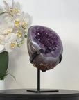 Natural Amethyst & Agate Geode on Metal Stand - MWS2979
