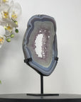Blue Banded agate & Amethyst Stone Portal, Stand Included - MWS2322