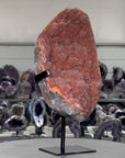 Orange Tone Druzy Specimen on Metal Stand - MWS2702
