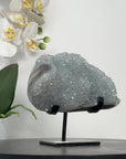 Large Quartz Crystal on Metal Stand – Natural Home Décor Accent - MWS2417