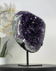 Uruguayan Amethyst Geode with Deep Purple Crystals – Natural Cluster Display on Stand - MWS2819
