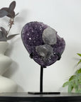 Unique Natural Amethyst Cluster with Calcite Formation - MWS3177