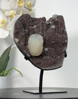 Brown Tone Quartz Druzy With Calcite Formation - MWS2512