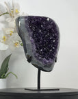 Large Deep Purple Amethyst Geode on Metal Stand - MWS2786