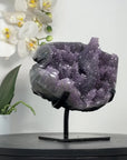 Deep Purple Amethyst Geode on Elegant Stand - MWS2765