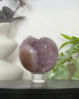 Amethyst Druzy & Jasper Sphere Geode - SPH0179