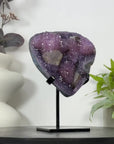 Rare Natural Amethyst Cluster with Unique Calcite Formations - MWS3049