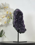 Deep Purple Amethyst Stone Cluster on Stand - MWS3028