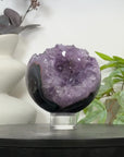 Amethyst & Agate Sphere Geode with Crystal Druzy - SPH0183