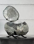 Natural Large Quartz Geode with Metallic Stand - MWS2447
