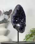 Natural Amethyst Crystal Specimen with Huge Deep purple Crystals - MWS3124