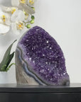 Large Natural Amethyst Cathedral with Blue Banded Agate Shell - CBP1135