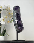 Deep Purple Amethyst Crystal Formation with Metal Stand - MWS2316