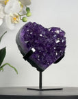 Top Grade Amethyst Stone Heart Carving - HST0306