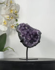 Deep Purple Amethyst Cluster With Metal Stand - MWS2723